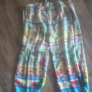 Johnny Was Silk Multicolor Womens Bottoms